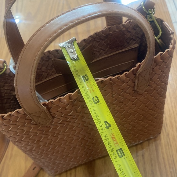 Madewell Small Transport Bag Woven Burnished Caramel Leather - Picture 8 of 8
